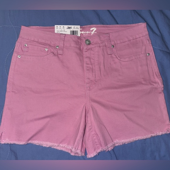 Seven7 Pink Jean Shorts Casual Summer Style - Picture 1 of 3